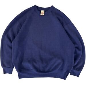 90s Vintage Blank Crewneck Royal Blue Sz L